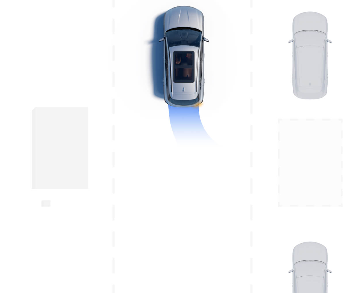 Le système de stationnement automatique actif ne nécessite pas d'action directe de la part du conducteur, contrairement à d'autres systèmes d'assistance au stationnement qui requièrent souvent que le conducteur contrôle les pédales d'accélérateur et de frein.