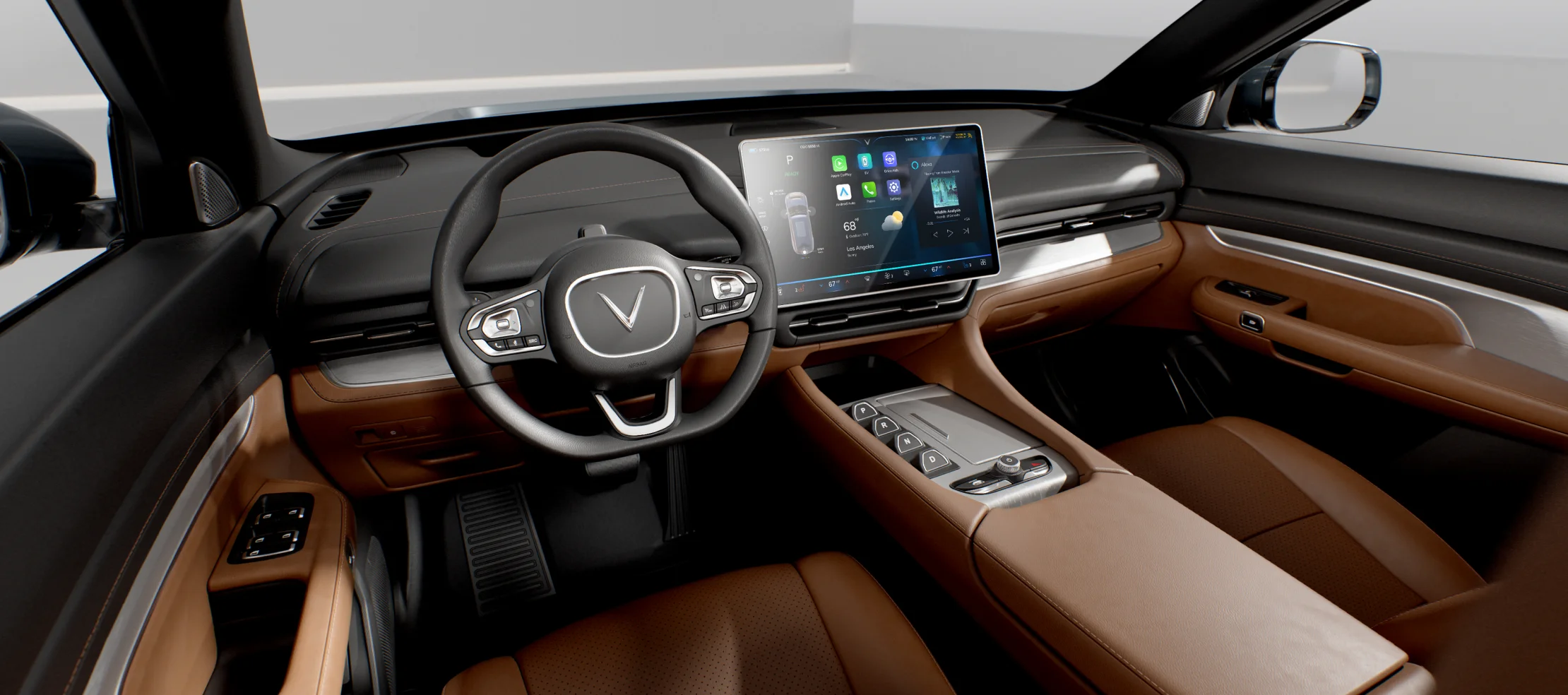 Simply say "Hey VinFast" to activate the AI-powered voice assistant in any VinFast to experience natural human-like conversations and access everything from navigation assistance to tire pressure status.