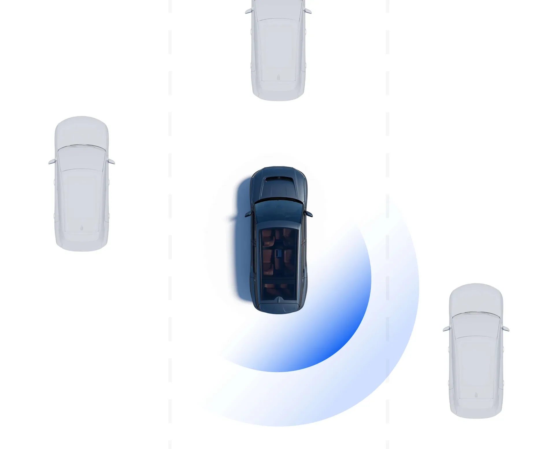 Le Régulateur de vitesse adaptative aide les conducteurs de VinFast à conserver une distance et une vitesse sécuritaires en ajustant automatiquement la vitesse de leur véhicule, pour correspondre à celle du véhicule en avant.